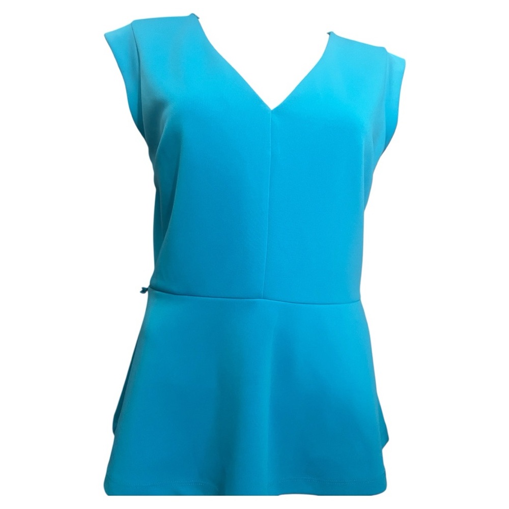 Worthington Cap Sleeve Peplum Blouse in Blue